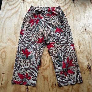 René Derby Animal Print Sequin Capris - XL